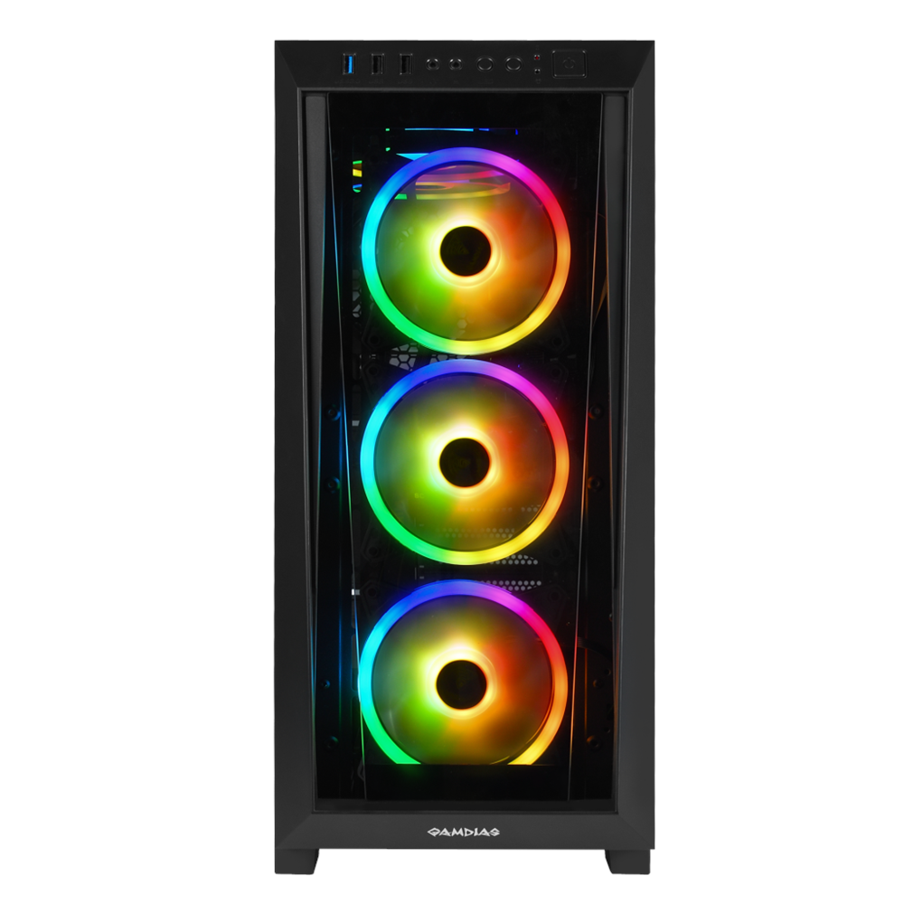 GAMDIAS TALOS M1 Elite, 850W, 80+ Bronze, Tempered Glass, ARGB, ATX GAMING KASA