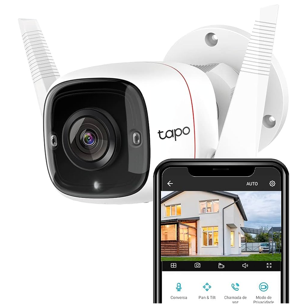TP-LINK Tapo TC65 (C310), 3,0Mpix, İç ve Dış Mekan, IP66, WiFi, 30Mt. Gece Görüşü, İki Yönlü Ses Güvenlik Kamerası