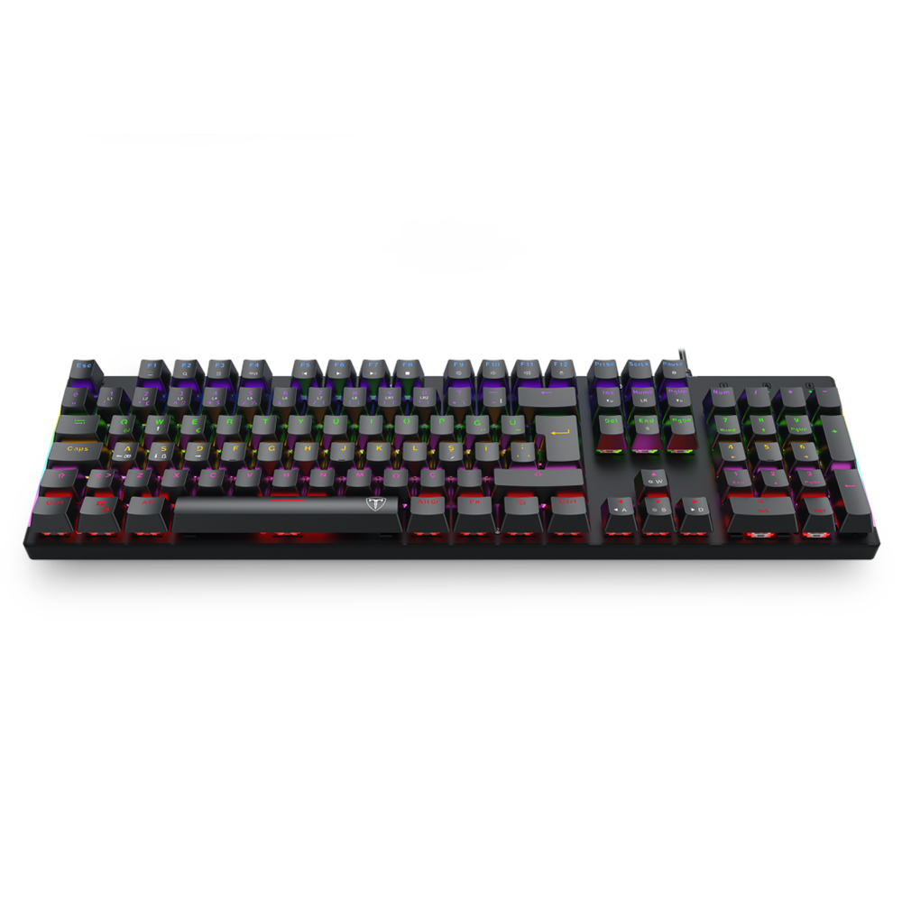 T-DAGGER NAXOS, T-TGK310-BL, USB Kablolu, Türkçe Q, Rainbow Backlight, Blue Mekanik Switch, 104 Tuşlu, Gaming Klavye