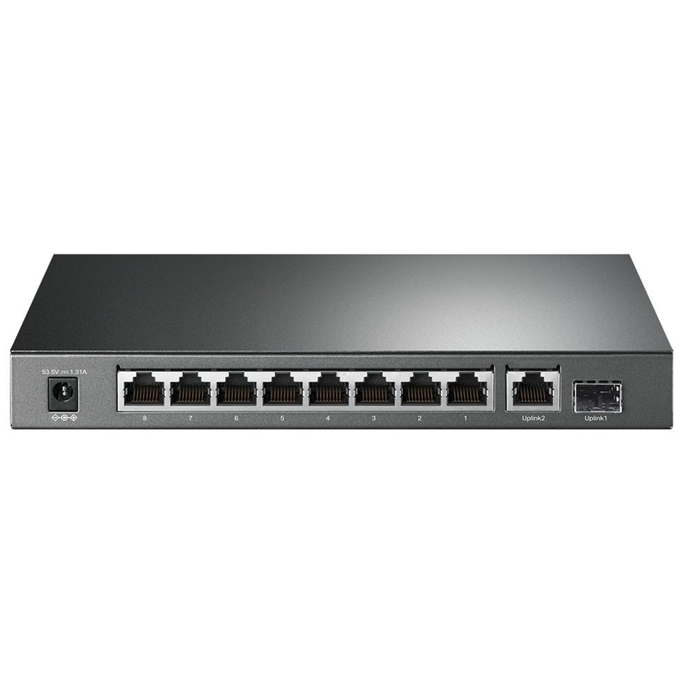 TP-LINK TL-SG1210P, 8 Port, Gigabit, PoE 63W, 1 Port SFP, Yönetilemez, Metal Kasa, Masaüstü Switch