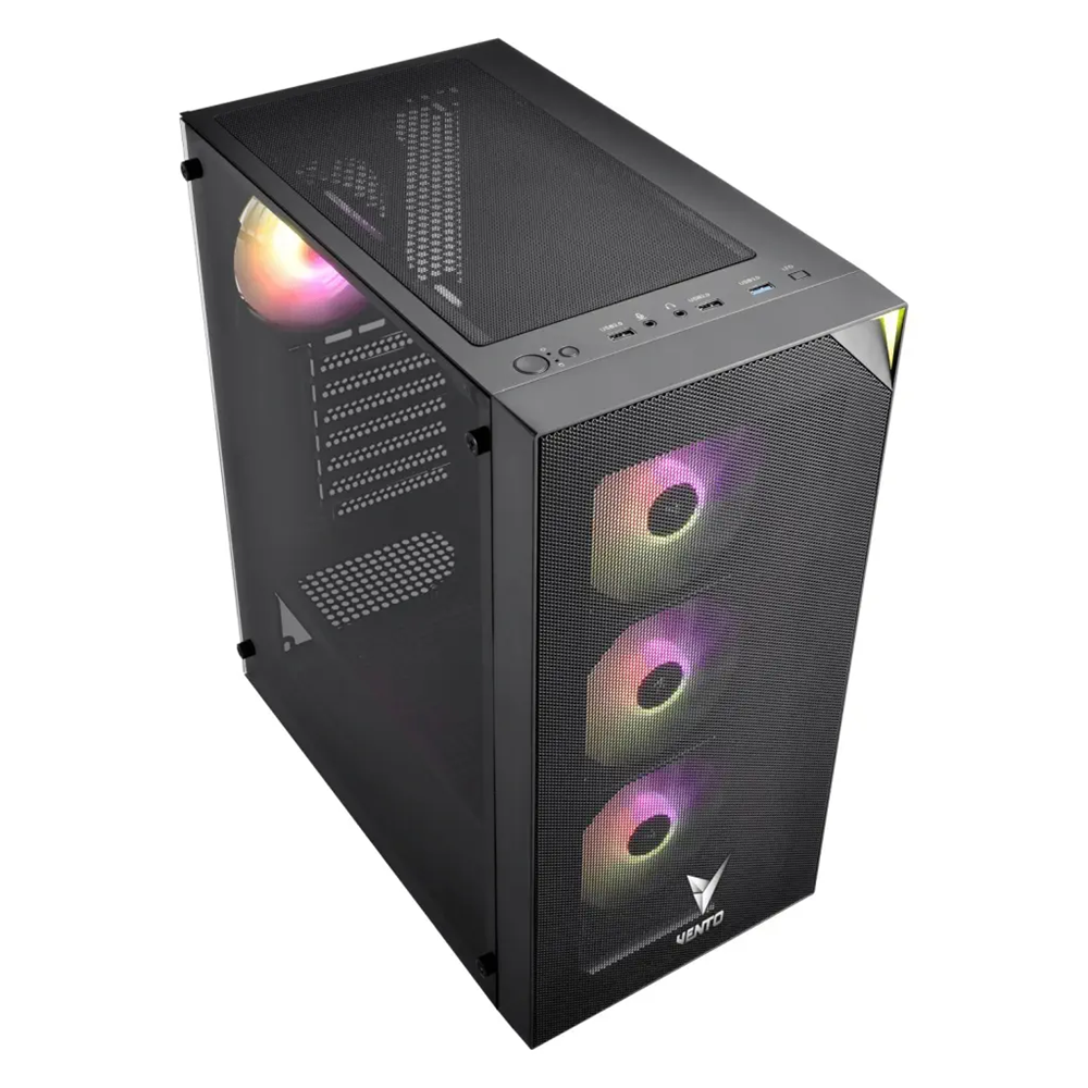 VENTO VG4200S, 750W, 80 Plus, Siyah, Temperli Cam, RGB, ATX, Tower, GAMING KASA