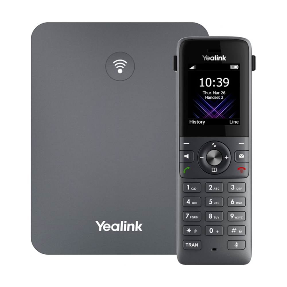 YEALINK W73P, W73H Dect Telefon ile W70B Baz İstasyonu, Kablosuz IP TELEFON, Siyah, 1.8" Renkli Ekran, 35 Saat Konuşma, 400 Saat Bekleme