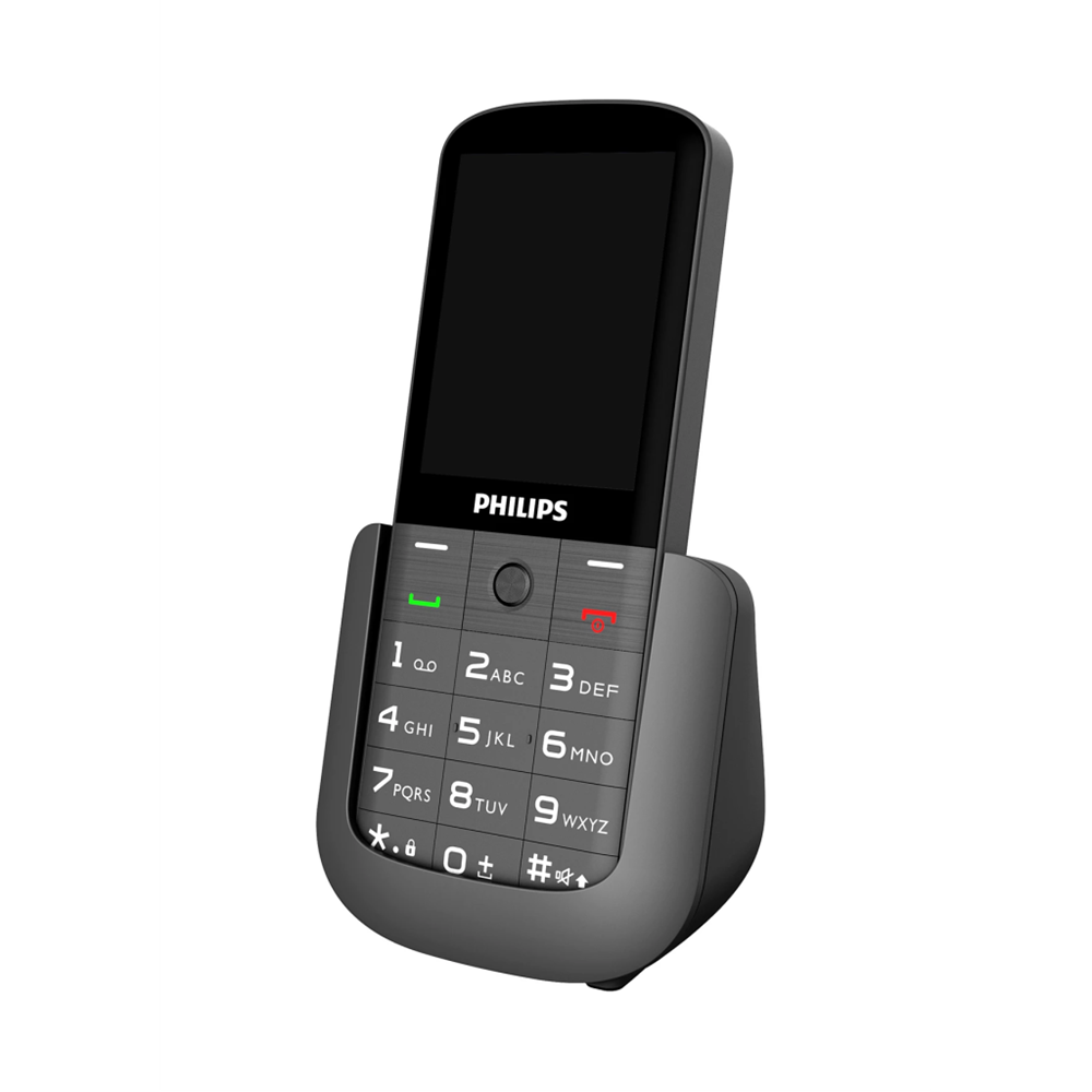 PHILIPS Xenium E227, 32Mb, Siyah, 32Mb Ram, 2,8inc Ekran, Arka Kamera, Çift Sim Desteği, FM Radyo, 1700mAh Pil, El Feneri, Türkiye KVK Garantili