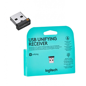 LOGITECH USB UNIFYING RECEIVER, 910-005931, USB Kablosuz Alıcı, 6 Cihaz için Tek Alıcı