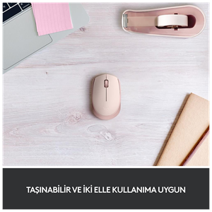 LOGITECH 910-006865, M171 Rose, USB Nano 2,4G Kablosuz, 1000dpi, Optik, 3 Tuşlu, 12ay Pil Ömrü, Mouse