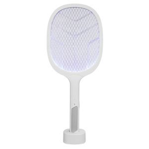 ASONIC AS-A25, Beyaz-Gri, 3000V, Raket Tipi, UV Mor Işıklı, 1200mAh, Bataryalı, Şarj Edilebilir, Sinek Öldürücü