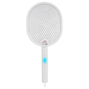 ASONIC AS-A26, Beyaz, 3000V, Raket Tipi, UV Mor Işıklı, 1200mAh, Bataryalı, Şarj Edilebilir, Katlanabilir, Sinek Öldürücü