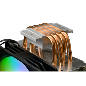 GAMDIAS BOREAS E1-410, ARGB, 120mm, CPU Kule Tipi Hava Soğutma, Doğrudan Temas Teknolojisine Sahip 4 adet Gelişmiş Bakır Isı Borusu (AMD AM4-AM5 ve INTEL Tüm işlemciler ile uyumlu)