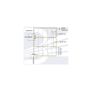 POWERGATE Etiket, Vellum, 20mmx40mm (Tek Kolonda 5 adet), Toplam 5000 ad