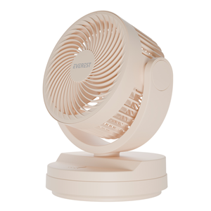 EVEREST EFN-509, KREM, 3 Kademeli Hız, 3lü 7"Kanat, Masaüstü, Type-C Vantilatör