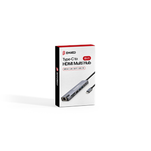 ENKADO EKD-TP42, Type-C to To HDMI, 2PD, 2 USB 2.0 HDMI 4K + SD/TF, Ethernet 100mbs Multi· Hub