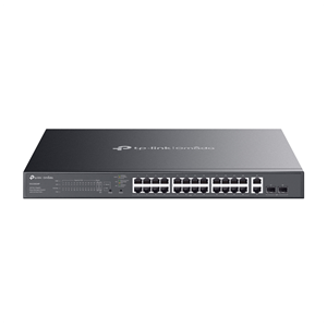 OMADA ES228GMP, 28 Port Gigabit, 24 Port Poe+, 2 Port Gigabit SFP, 384W, Yönetilebilir, Metal Kasa Rackmount Switch