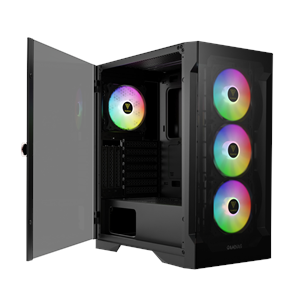 GAMDIAS TALOS E2 Elite, 850W, 80+ Bronze, Tempered Glass, ARGB, ATX GAMING KASA