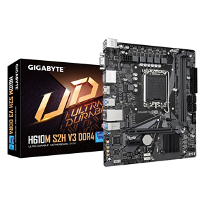 GIGABYTE H610M S2H V3, DDR4, rev1.0, 2xDDR4, M.2, D-SUB, HDMI, DP, 12-13.14.Nesil, LGA1700 Soket, Anakart