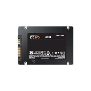 SAMSUNG MZ-77E500BW, 870 EVO, 500GB, 560/530, 2,5" SATA, SSD (Türkiye Distribütörü Garantili)