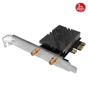ASUS PCE-BE92BT, WIFI7, BE9400, 5764-2882-688Mbps, 6GHz-5GHz- 2.4GHz, Bluetooth 5.4, PCIe Ağ Adaptörü
