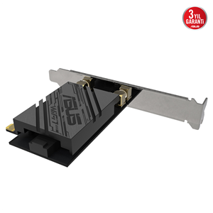 ASUS PCE-BE92BT, WIFI7, BE9400, 5764-2882-688Mbps, 6GHz-5GHz- 2.4GHz, Bluetooth 5.4, PCIe Ağ Adaptörü