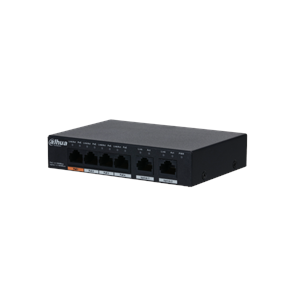 DAHUA PFS3006-4GT-60-V2, 4 Port, Gigabit, PoE 60W, 2 Port Uplink, Yönetilemez, Masaüstü Switch