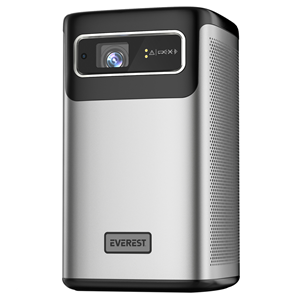 EVEREST PJ-DLP21, Gri, 5400 Lümen, 4K Destekli, 1xType-C, 1xHDMI, 1xUSB, WiFi, Bluetooth, 30.000 Saat Led Ömrü, 2x5W Speaker, 8000mAh Batarya, Taşınabilir, Android 9.0, 4K Projeksiyon Cihazı