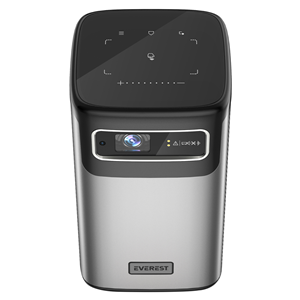 EVEREST PJ-DLP21, Gri, 5400 Lümen, 4K Destekli, 1xType-C, 1xHDMI, 1xUSB, WiFi, Bluetooth, 30.000 Saat Led Ömrü, 2x5W Speaker, 8000mAh Batarya, Taşınabilir, Android 9.0, 4K Projeksiyon Cihazı