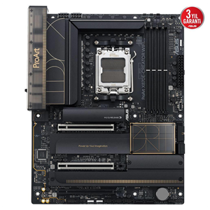 ASUS PROART X870E-CREATOR WIFI, 4xDDR5, 4xM.2, HDMI, DP, Type-C, PCIe 5.0, Wi-Fi 7, Bluetooth v5.4, AM5 Soket GAMING Anakart