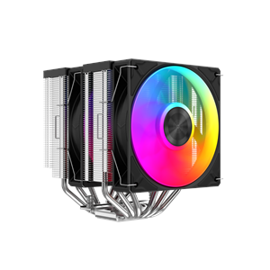 SAMA A60L, Black, 2x120mm ARGB Fan, Kule Tipi Hava Soğutma, 6 adet Gelişmiş Nikel Kaplı Bakır Isı Borusu, CPU Fan (AMD ve INTEL Tüm işlemciler ile uyumlu)