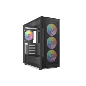 SAMA S40BK Black, H700BK 700W, 80 PLUS, Tempered Glass Panel, Mesh Ön Panel, Type-C, 4x120mm ARGB Fan, ATX, GAMING KASA