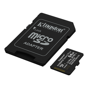 KINGSTON SDCS3/64GB, Canvas Select Plus Gen3 A1, 100Mb/s, MicroSD Kart Bellek (SD Adaptörlü)