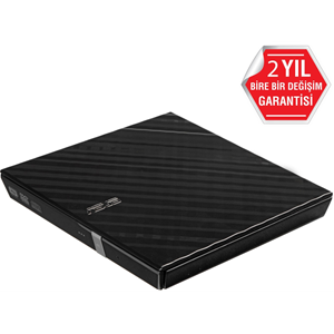 ASUS SDRW-08D2S-U Lite, Usb 2.0, External, Siyah, Slim, Optik Okuyucu/Yazıcı