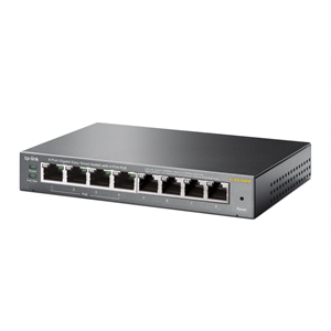 TP-LINK TL-SG108PE, 8 Port, GigaBit, 4 Port PoE 64W, Easy Smart, Yönetilebilir, Metal Kasa, Masaüstü Switch
