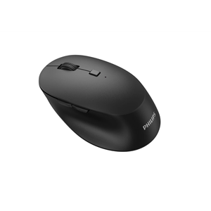 PHILIPS SPK7607B, Siyah, USB Nano 2,4Gh ve Bluetooth Kablosuz, 3200dpi, Optic, 7 Tuşlu, Sessiz Click, Mouse