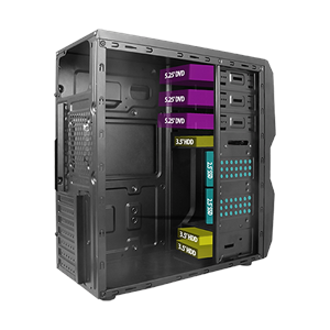 VENTO TA-K61, 550W, 80 Plus, Siyah, ATX, Tower, Kurumsal, KASA