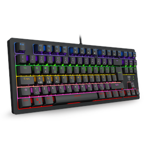 T-DAGGER BALI, T-TGK311-BL, USB Kablolu, Türkçe Q, Rainbow Backlight, Blue Mekanik Switch, 87 Tuşlu, Gaming Klavye