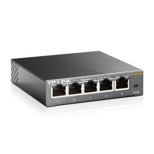 TP-LINK TL-SG105E, 5 Port, GigaBit, Easy Smart, Yönetilebilir, Metal Kasa, Masaüstü Switch