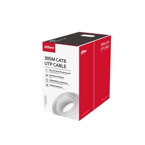 DAHUA DH-PFM923I-6UN-C, CAT6 305m, 24AWG 0.53mm, UTP, %100 Bakır, LSZH Halogen Free Kablo, Beyaz Renk