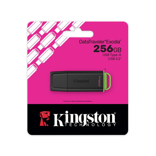 KINGSTON DTXG2/256GB USB 3.2 DataTraveler Exodia Gen 1 Flash Bellek (Siyah-Yeşil)