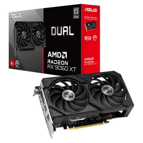 ASUS DUAL-RX9060XT-8G, 8Gb, 128Bit, GDDR6, 1xHDMI, 2xDP, GAMING Ekran Kartı