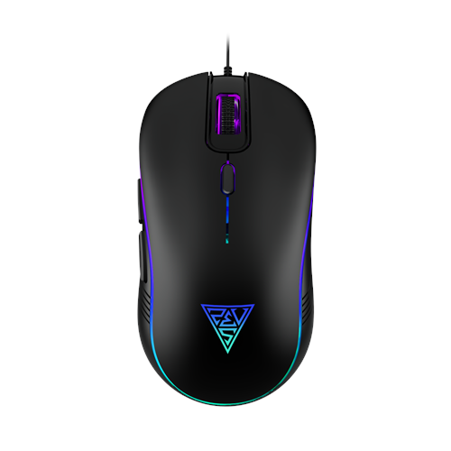 GAMDIAS AURA GS3, Çok Renkli Aydınlatma, USB Kablolu, 6 Programlanabilir Buton, Gaming Mouse, 3.600 DPI, Siyah