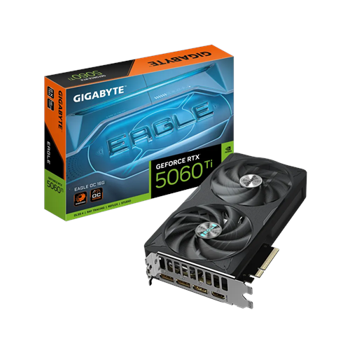GIGABYTE GV-N506TEAGLE OC-16GD, RTX5060TI, EAGLE OC, 16Gb, GDDR7, 128BIT, 2 Fanlı, 1xHDMI, 3xDP, GAMING Ekran KARTI