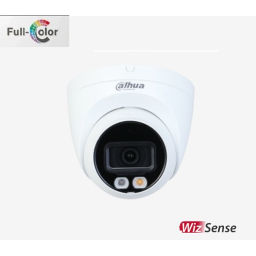 DAHUA IPC-HDW2249T-S-IL, 2Mpix, Full Color, 2,8mm Lens, H265+, 30Mt Gece Görüşü, IP67, Dahili Mikrofon, PoE Dome IP Kamera