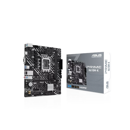 ASUS PRIME H610M-K, 2xDDR5, M.2, D-SUB, HDMI, 12-13.14.Nesil, LGA1700 Soket, Anakart