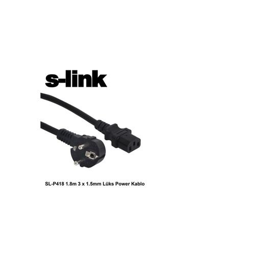 S-LINK SL-P418, Power Kablosu, 1.5mm, 1.8mt