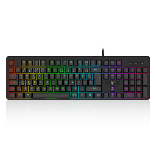 T-DAGGER T-TGK207, VALRAV, USB Kablolu, Türkçe Q, RGB Backlight, Membran Tuşlar, 104 Tuşlu, Multimedya, Gaming Klavye