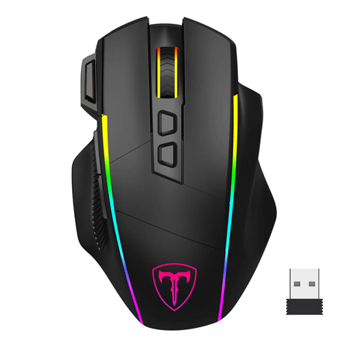 T-DAGGER TM330, Roadmaster Wireless, Programlanabilir RGB Backlight, 8 Buton, USB Kablolu, WiFi 2.4Ghz, Bluetooth, 16.00DPI, Gaming Mouse