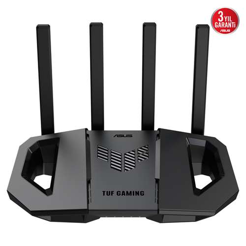 ASUS TUF-BE3600, BE3600, 4 Port, 3600Mbps, Dual Band, WİFİ 7, AiMesh, AiProtection Pro, GAMING Extendable Router