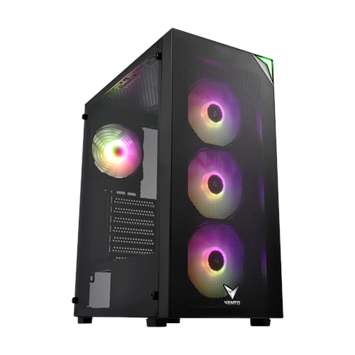 VENTO VG3400S, 750W, 80 Plus, Siyah, Temperli Cam, RGB, ATX, Tower, GAMING KASA