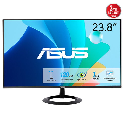 ASUS VZ249HG 23.8" 1ms, 120Hz, Full HD, HDMI, D-Sub, IPS LED, Adaptive Sync, Mavi Işık Filtresi, Care Plus, Monitör