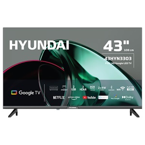 HYUNDAI 43HYN3303, 43" 109cm, Full HD, Dahili Wi-Fi, Dahili Uydu Alıcılı, Android, Google TV, Led Televizyon