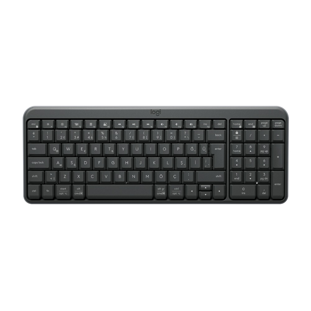 LOGITECH K250, Siyah, 920-013460, Bluetooth, Türkçe Q, Multimedya, Kompakt Klavye