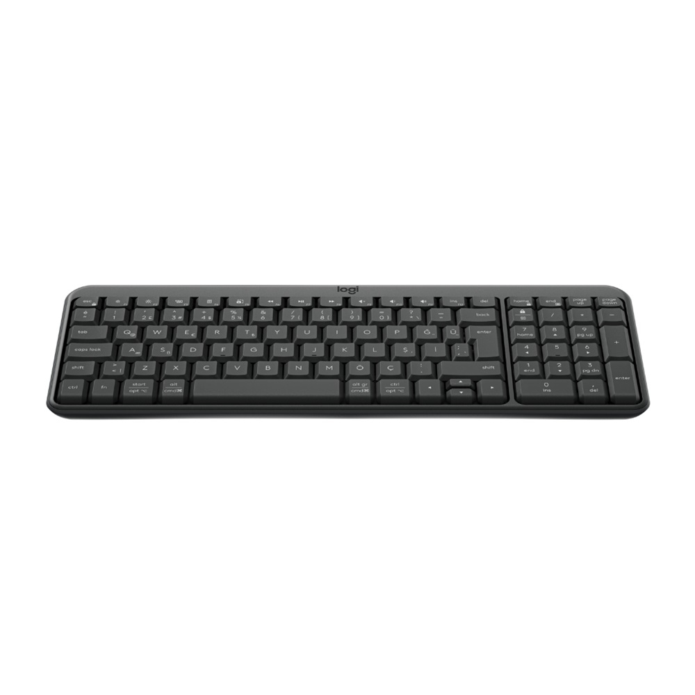 LOGITECH K250, Siyah, 920-013460, Bluetooth, Türkçe Q, Multimedya, Kompakt Klavye